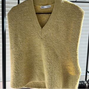 Zara Mustard Knit Vest